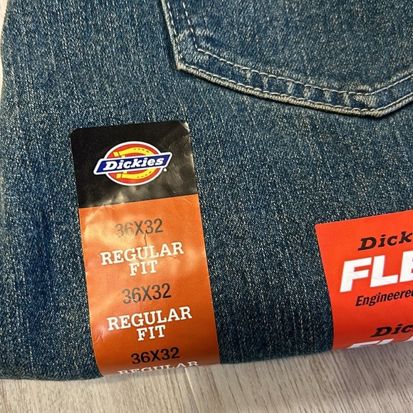 Men’s Dickies Flex Denim Pant Regular Fit Active Waist 5 Pocket Jeans Size 36X32 - Picture 5 of 7
